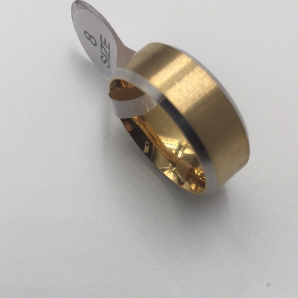 10K GOLD PLATED Over STAINLESS STEEL Size 8 - Picture 4 of 4